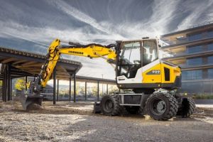 Les nouvelles pelles sur pneus A 909 Compact et A 911 Compact Litronic Liebherr